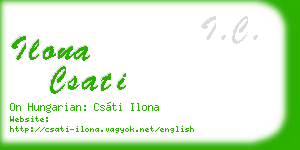 ilona csati business card