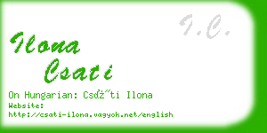 ilona csati business card